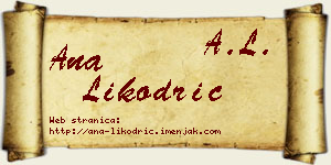 Ana Likodrić vizit kartica